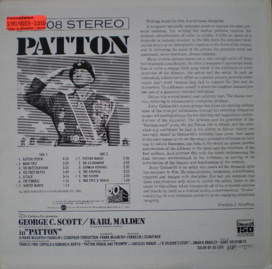 Jerry Goldsmith ~ Patton (Original Motion Picture Score) (Vinyl) - Djungel & Jazz