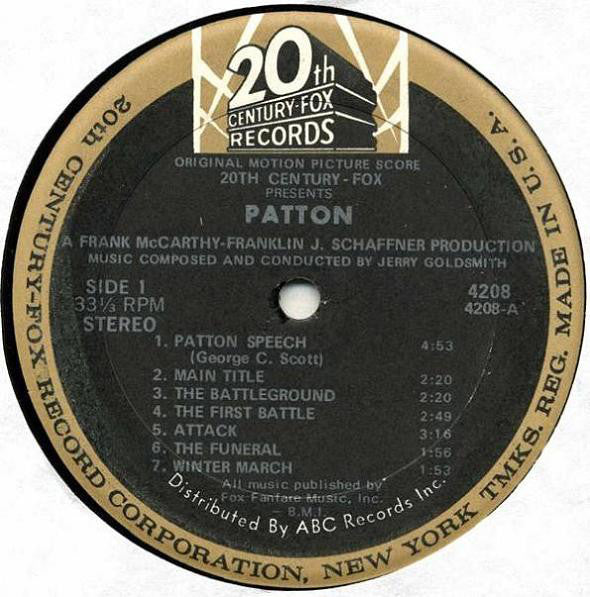 Jerry Goldsmith ~ Patton (Original Motion Picture Score) (Vinyl) - Djungel & Jazz