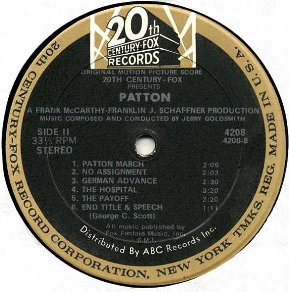 Jerry Goldsmith ~ Patton (Original Motion Picture Score) (Vinyl) - Djungel & Jazz