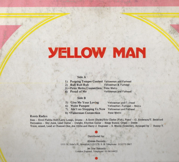 Yellow Man & Fat Head* / Peter Metro : Yellow Man Fat Head And The One Peter Metro (LP, Album, Blu)