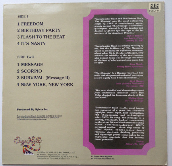 Grandmaster Flash & The Furious Five ~ Greatest Message's (Vinyl) - Djungel & Jazz