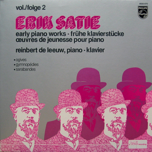 Erik Satie, Reinbert de Leeuw ~ Early Piano Works = Frühe Klavierstücke = Œuvres De Jeunesse Pour Piano Vol. = Folge 2 (Vinyl) - Djungel & Jazz