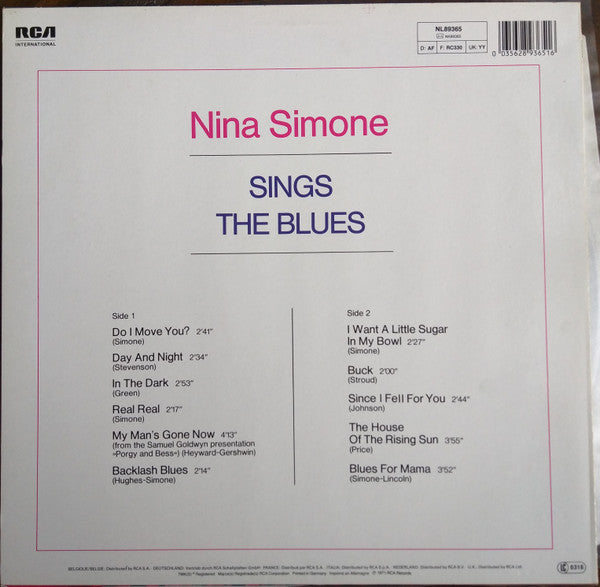 Nina Simone ~ Nina Simone Sings The Blues (Vinyl) - Djungel & Jazz