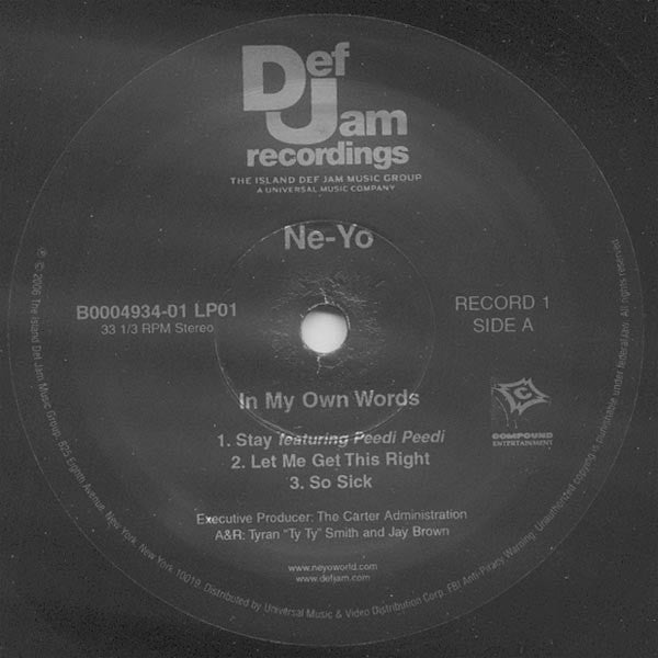 Ne-Yo ~ In My Own Words (Vinyl) - Djungel & Jazz