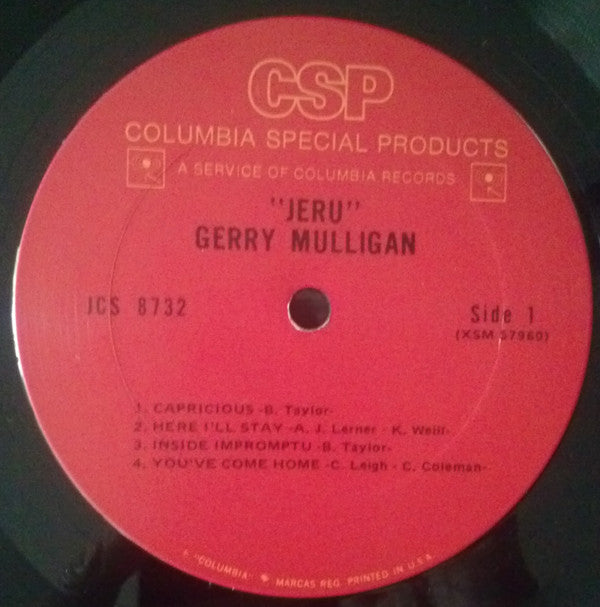 Gerry Mulligan ~ Jeru (Vinyl) - Djungel & Jazz