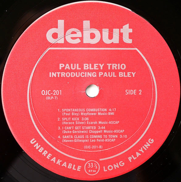 Paul Bley With Charlie Mingus, Art Blakey ~ Introducing Paul Bley (Vinyl) - Djungel & Jazz