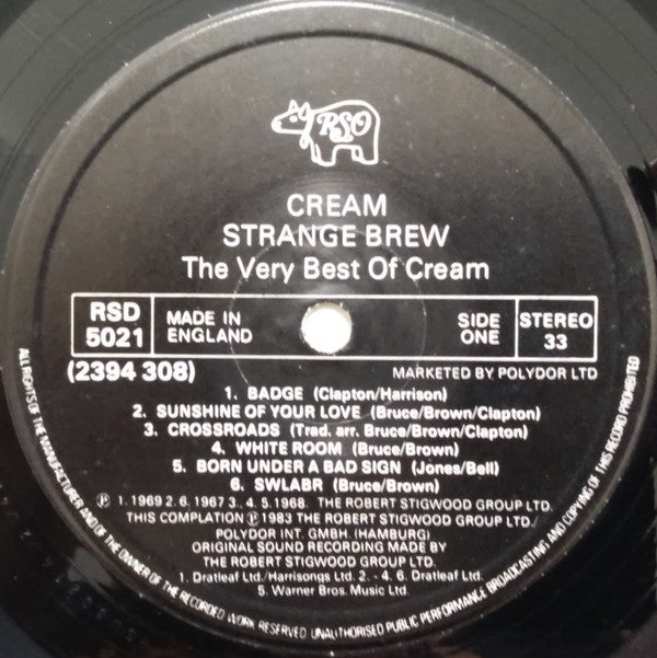 Cream  ~ Strange Brew - The Very Best Of Cream (Vinyl) - Djungel & Jazz