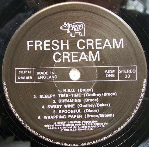 Cream  ~ Fresh Cream (Vinyl) - Djungel & Jazz