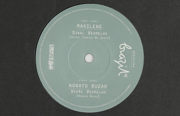 Marilene / Nonato Buzar ~ Sinal Vermelho / Verão Vermelho (Vinyl) - Djungel & Jazz