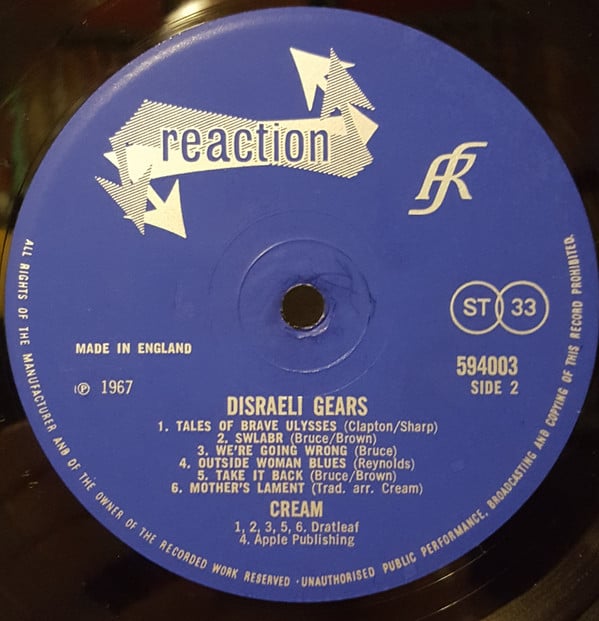 Cream  ~ Disraeli Gears (Vinyl) - Djungel & Jazz