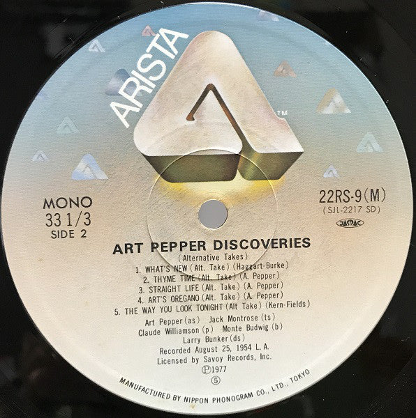 Art Pepper ~ Discoveries (Alternative Takes) (Vinyl) - Djungel & Jazz