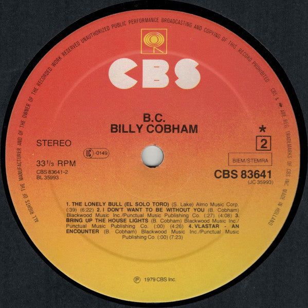 Billy Cobham : B.C. (LP, Album)