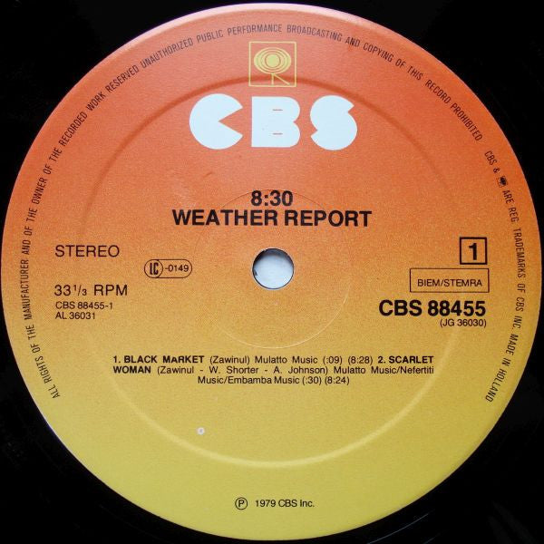 Weather Report ~ 8:30 (Vinyl) - Djungel & Jazz