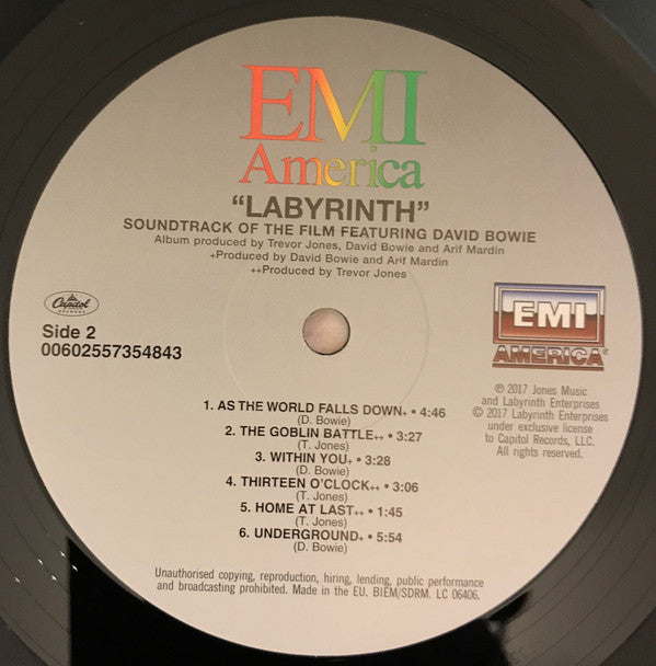 David Bowie, Trevor Jones ~ Labyrinth (From The Original Soundtrack Of The Jim Henson Film) (Vinyl) - Djungel & Jazz