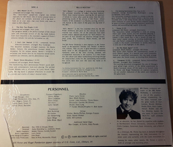 The Bill Porter Orchestra ~ Bill's Meetin' ! (Vinyl) - Djungel & Jazz