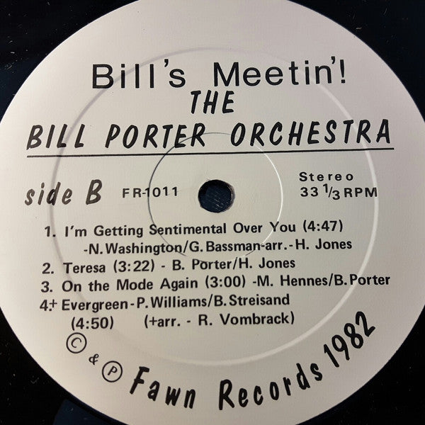 The Bill Porter Orchestra ~ Bill's Meetin' ! (Vinyl) - Djungel & Jazz