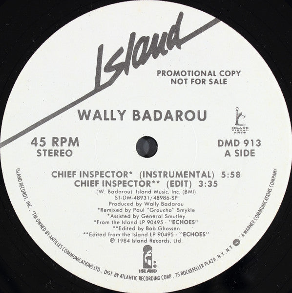 Wally Badarou : Chief Inspector / Novela Das Nove (12", Promo)
