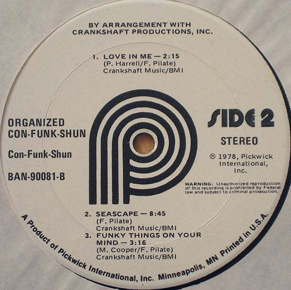 Con Funk Shun ~ Organized Con Funk Shun (Vinyl) - Djungel & Jazz
