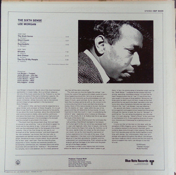 Lee Morgan ~ The Sixth Sense (Vinyl) - Djungel & Jazz