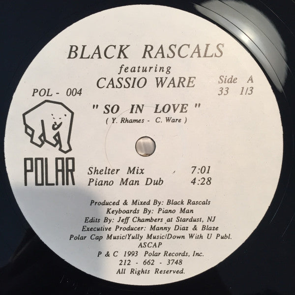 Black Rascals Featuring Cassio Ware : So In Love (12", RP)
