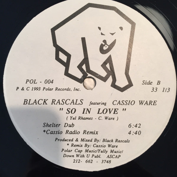 Black Rascals Featuring Cassio Ware : So In Love (12", RP)
