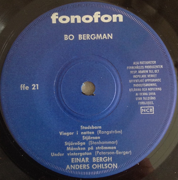 Bo Bergman, Einar Bergh / Anders Ohlson  ~ Bo Bergman 100 År - Ett Diktarporträtt I Ord Och Toner (Vinyl) - Djungel & Jazz