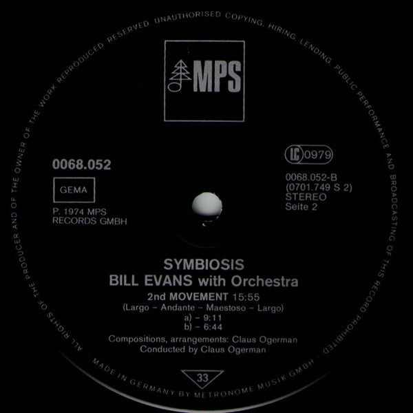 Bill Evans : Symbiosis (LP, Album, RE)