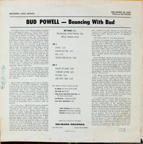 Bud Powell Trio ~ Bouncing With Bud (Vinyl) - Djungel & Jazz