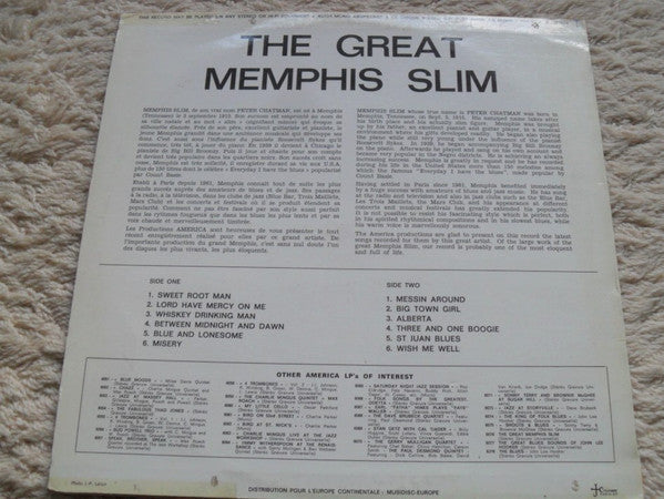 Memphis Slim ~ The Great Memphis Slim (Vinyl) - Djungel & Jazz
