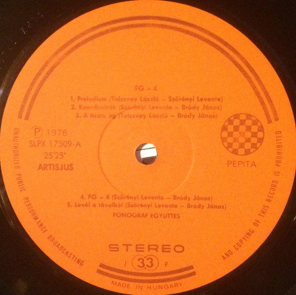 Fonográf : FG-4 (LP, Album)