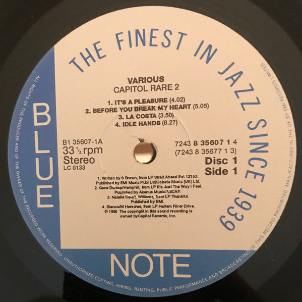 Various : Capitol Rare (Funky Notes From The West Coast) (Vol. 2) (2xLP, Comp)