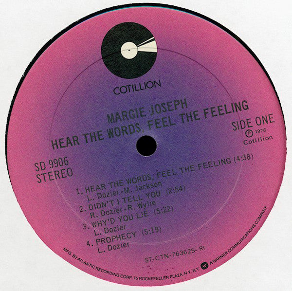 Margie Joseph ~ Hear The Words, Feel The Feeling (Vinyl) - Djungel & Jazz