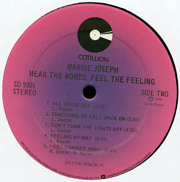 Margie Joseph ~ Hear The Words, Feel The Feeling (Vinyl) - Djungel & Jazz