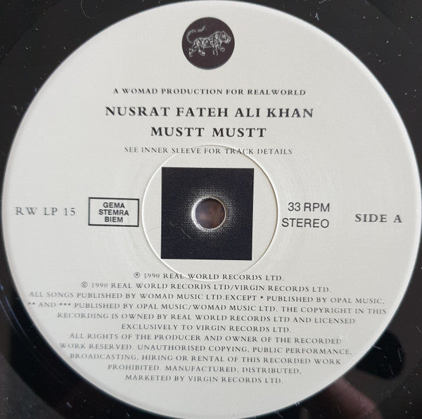 Nusrat Fateh Ali Khan : Mustt Mustt (LP, Album)