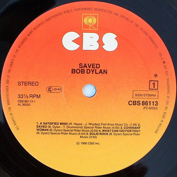 Bob Dylan ~ Saved (Vinyl) - Djungel & Jazz