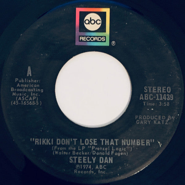 Steely Dan : Rikki Don't Lose That Number  (7", Single, San)