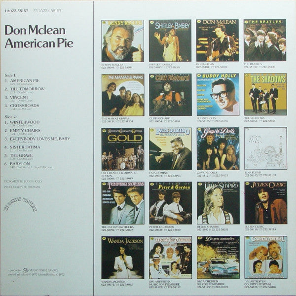 Don McLean ~ American Pie (Vinyl) - Djungel & Jazz