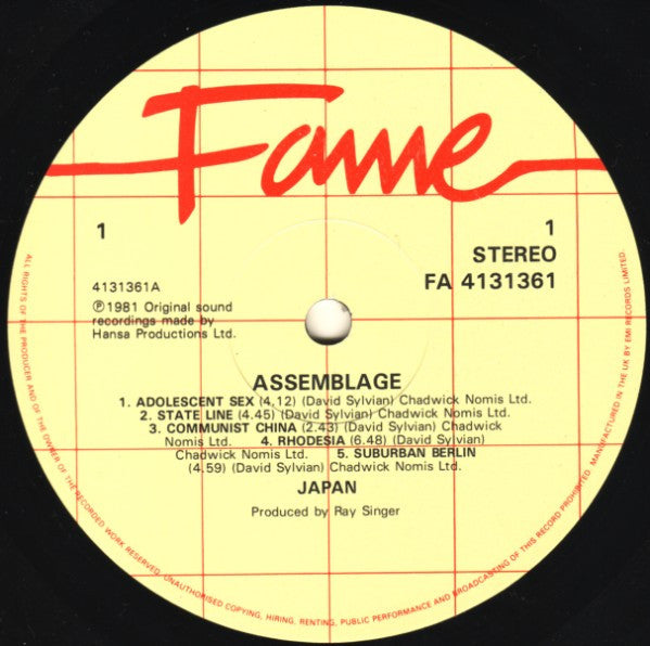 Japan ~ Assemblage (Vinyl) - Djungel & Jazz