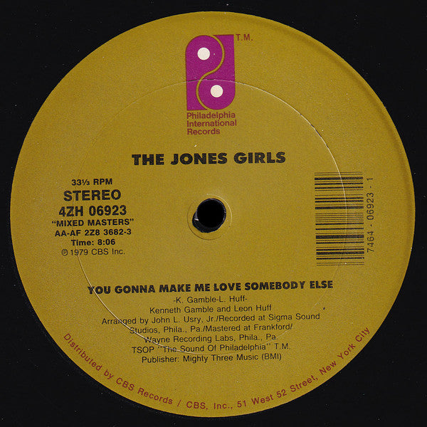 McFadden & Whitehead / The Jones Girls : Ain't No Stoppin' Us Now / You Gonna Make Me Love Somebody Else (12", Single)