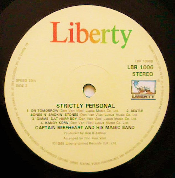 Captain Beefheart And The Magic Band ~ Strictly Personal (Vinyl) - Djungel & Jazz