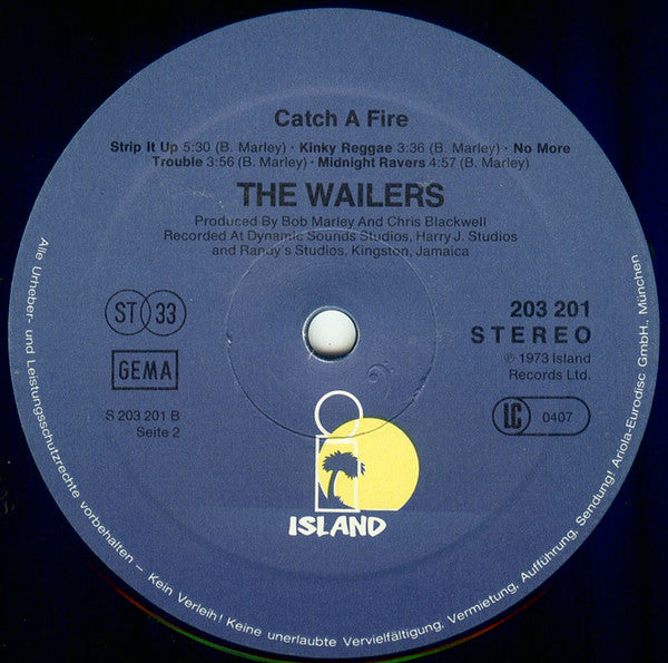 Bob Marley And The Wailers ~ Catch A Fire (Vinyl) - Djungel & Jazz