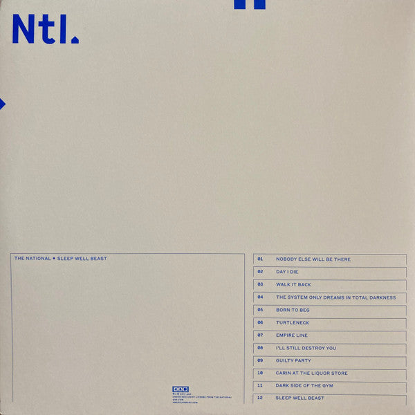 The National : Sleep Well Beast (2xLP, Album, Whi)