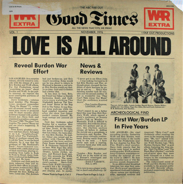War Featuring Eric Burdon ~ Love Is All Around (Vinyl) - Djungel & Jazz