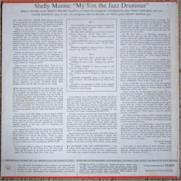 Shelly Manne : My Son The Jazz Drummer! (LP, Mono)