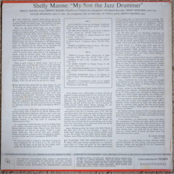 Shelly Manne ~ My Son The Jazz Drummer! (Vinyl) - Djungel & Jazz