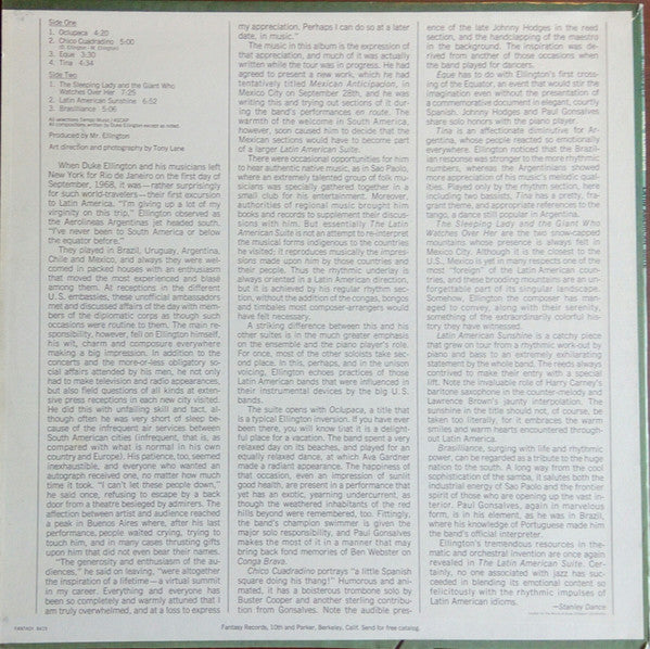 Duke Ellington And His Orchestra : Latin American Suite (LP, Album, Promo)