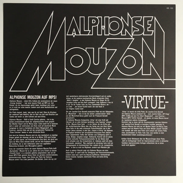 Alphonse Mouzon ~ Virtue (Vinyl) - Djungel & Jazz