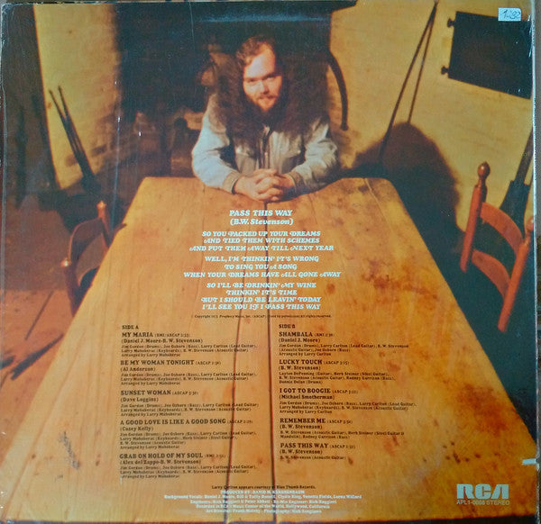 B.W. Stevenson ~ My Maria (Vinyl) - Djungel & Jazz