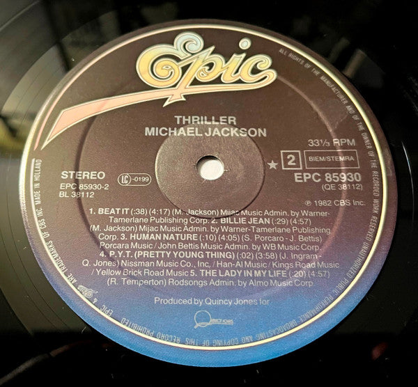 Michael Jackson : Thriller (LP, Album, Gat)