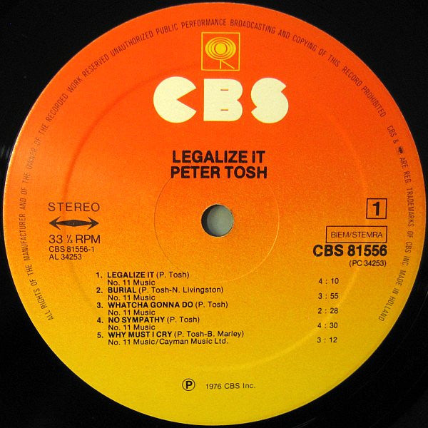 Peter Tosh ~ Legalize It (Vinyl) - Djungel & Jazz